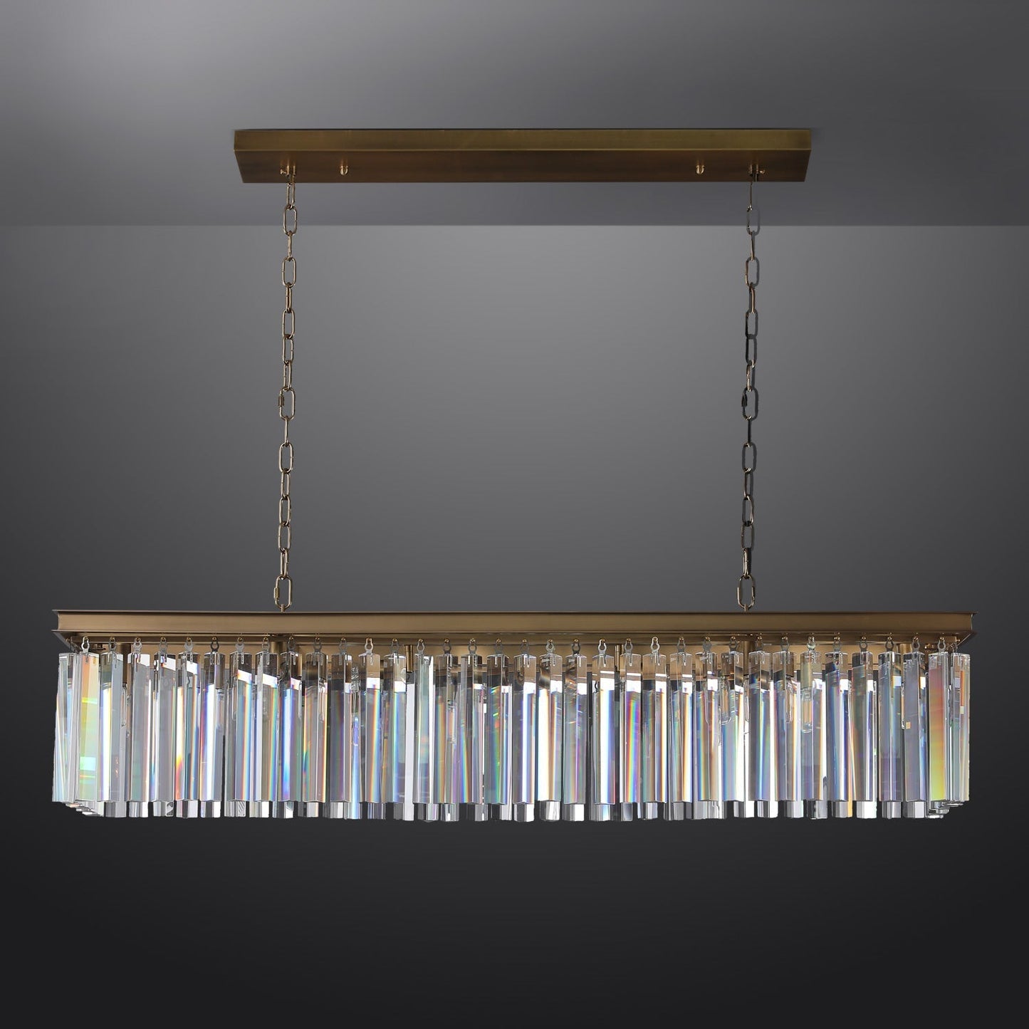 Miria K9 Crystal Rectangular Chandelier 59"