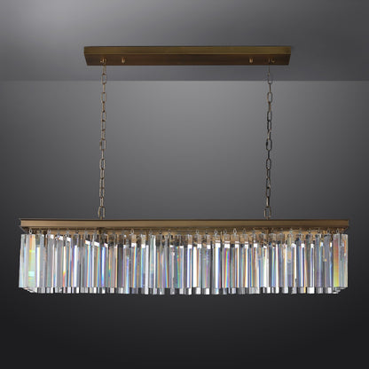Miria K9 Crystal Rectangular Chandelier 59"