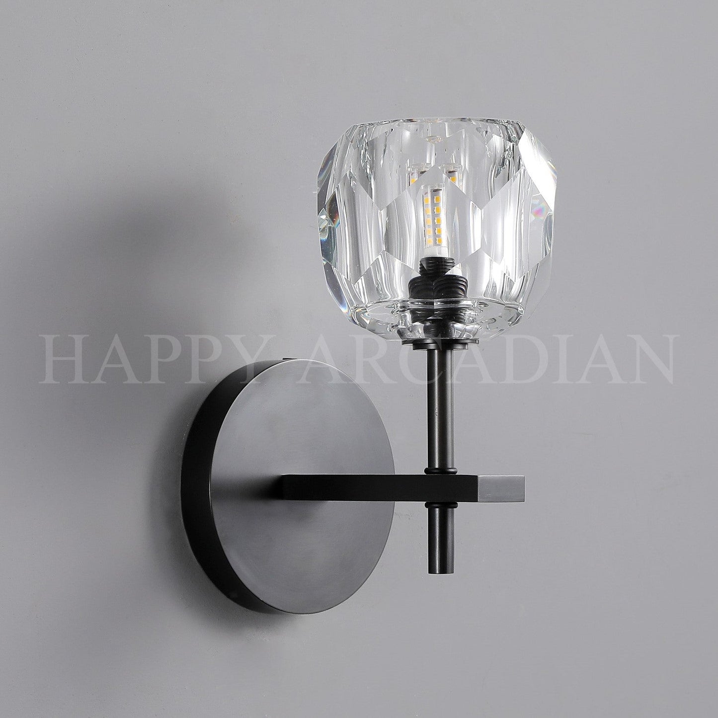 xinyue Lighting Bola De Short Style Clear Crystal Wall Sconces