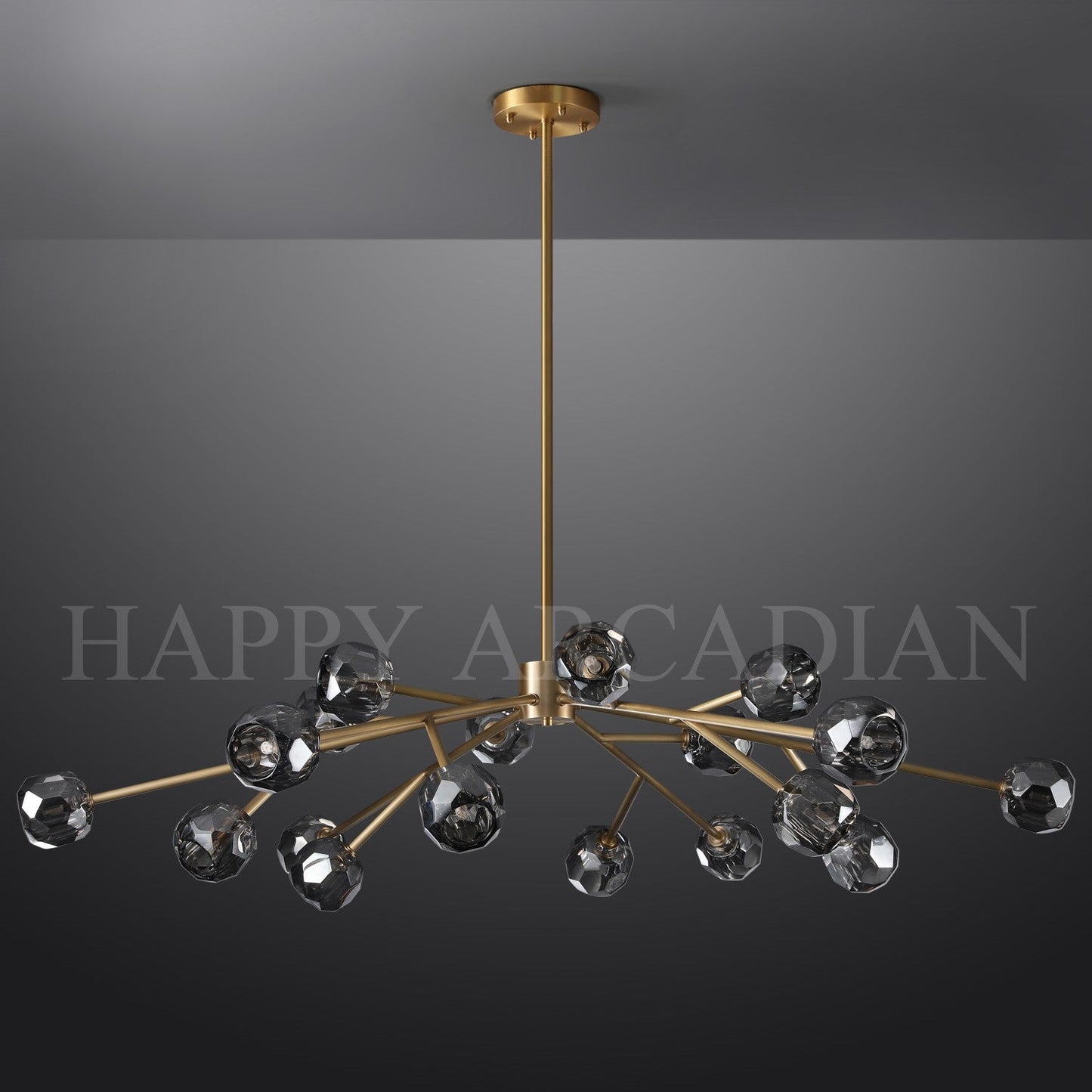 xinyue Lighting  De Smoke Crystal Round Chandelier 60"