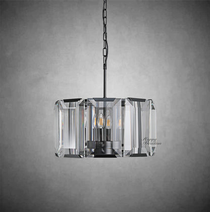 xinyue Lighting Crystal Round Chandelier for Living Room Bedroom Dining Room