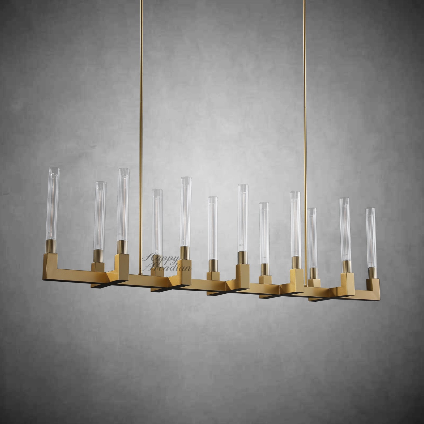 XINYUE Candlestick Linear Chandelier Lighting 55'' 67"