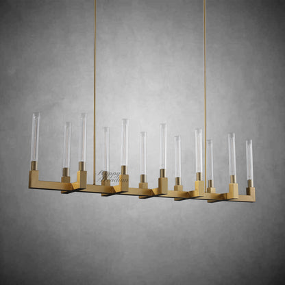 XINYUE Candlestick Linear Chandelier Lighting 55'' 67"