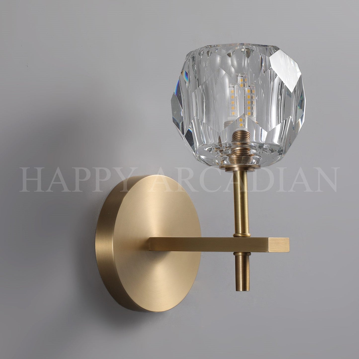 xinyue Lighting Bola De Short Style Clear Crystal Wall Sconces