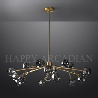 xinyue Lighting  Bola De Smoke Crystal Round Chandelier 48"
