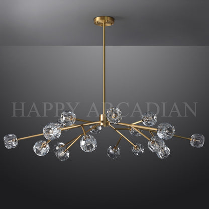 xinyue Lighting Bola De Clear Crystal Round Chandelier 60"