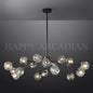 XINYUE Bola De Clear Crystal Round Chandelier 48"
