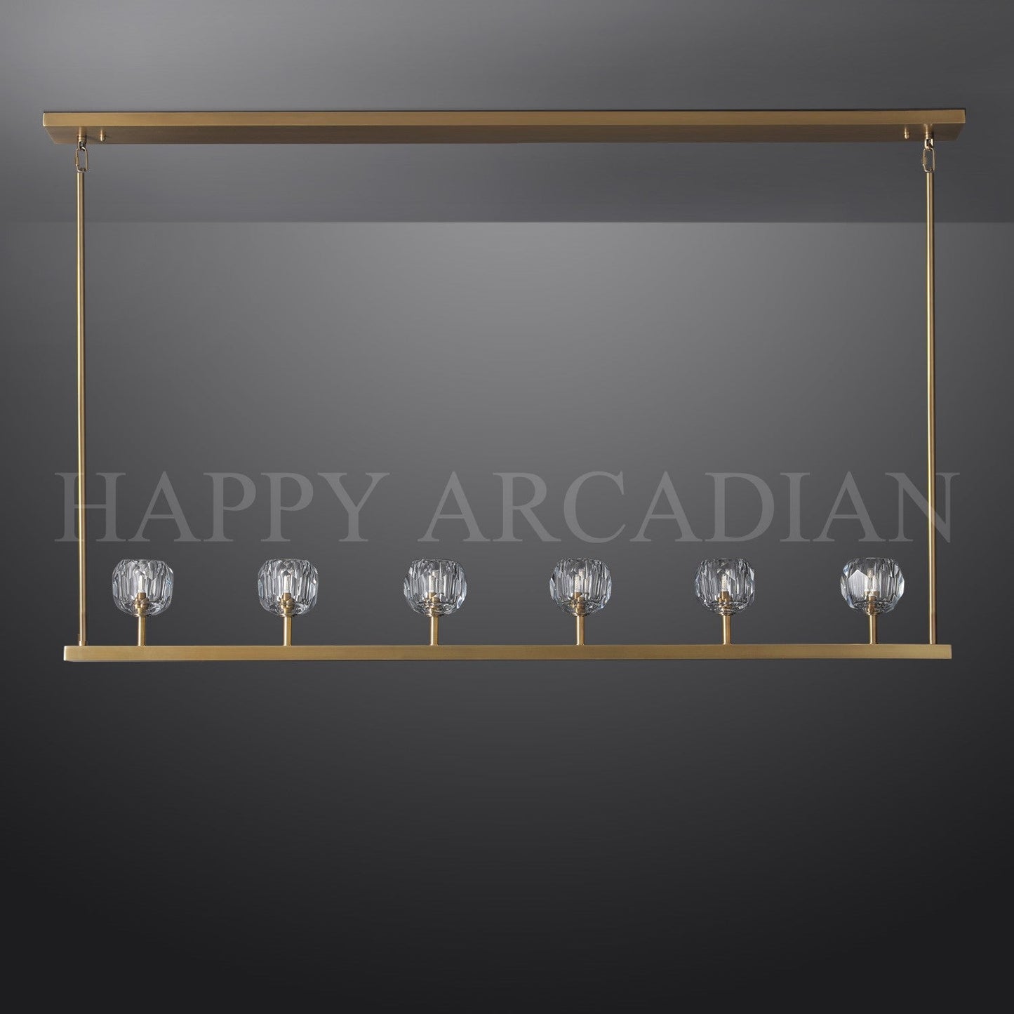 xinyue Lighting Bola De Modern Cristal Crystal Linear Chandelier 60"