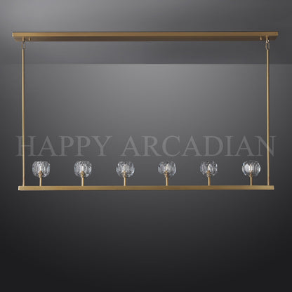 xinyue Lighting Bola De Modern Cristal Crystal Linear Chandelier 60"