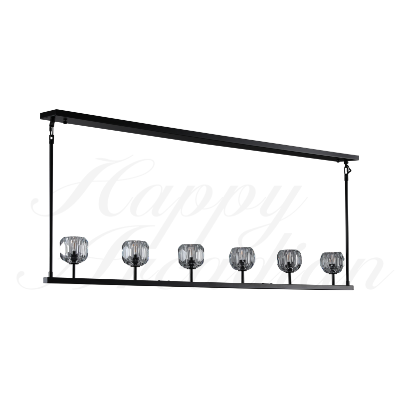 xinyue Bola De Clear Cristal Linear Chandelier 48"