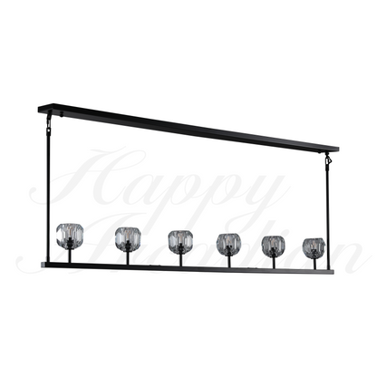 xinyue Bola De Clear Cristal Linear Chandelier 48"