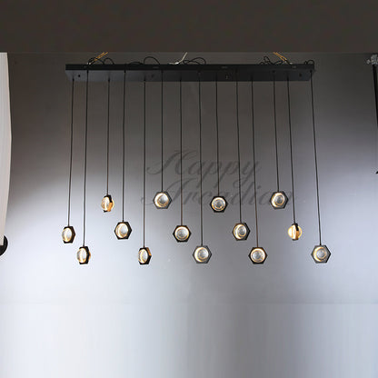 Celestra Crystal Ball Linear Chandelier 54" W 72''W