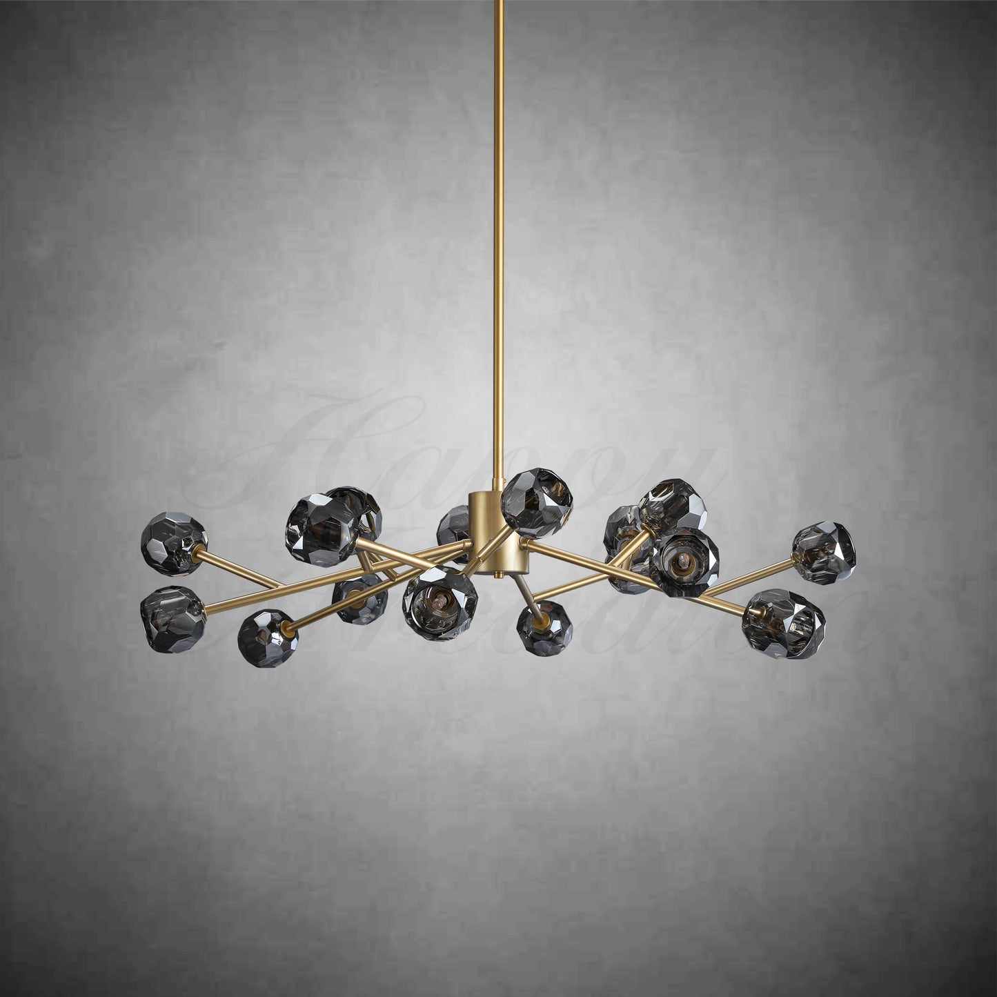 XINYUE Bola De Clear Crystal Round Chandelier 48"