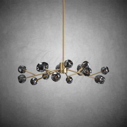 xinyue Lighting  Bola De Smoke Crystal Round Chandelier 48"