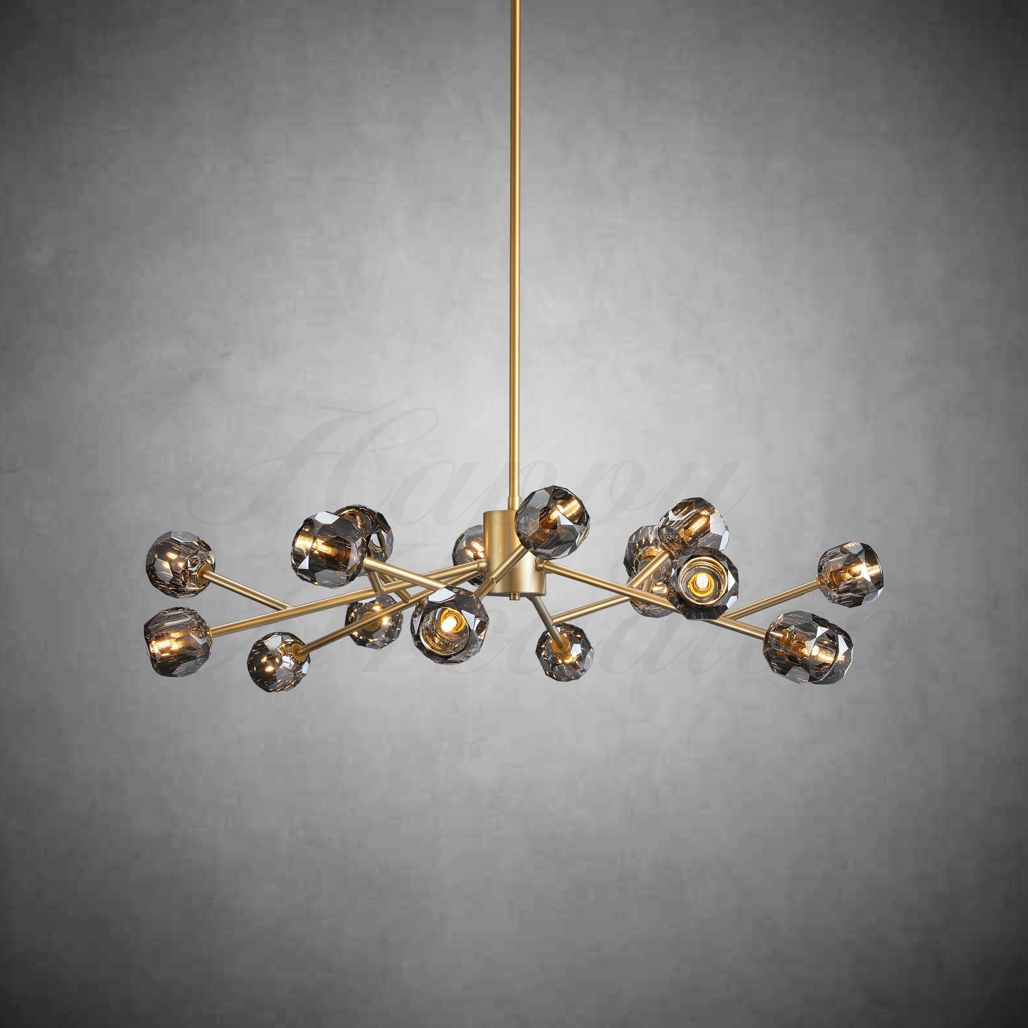 XINYUE Bola De Clear Crystal Round Chandelier 48"