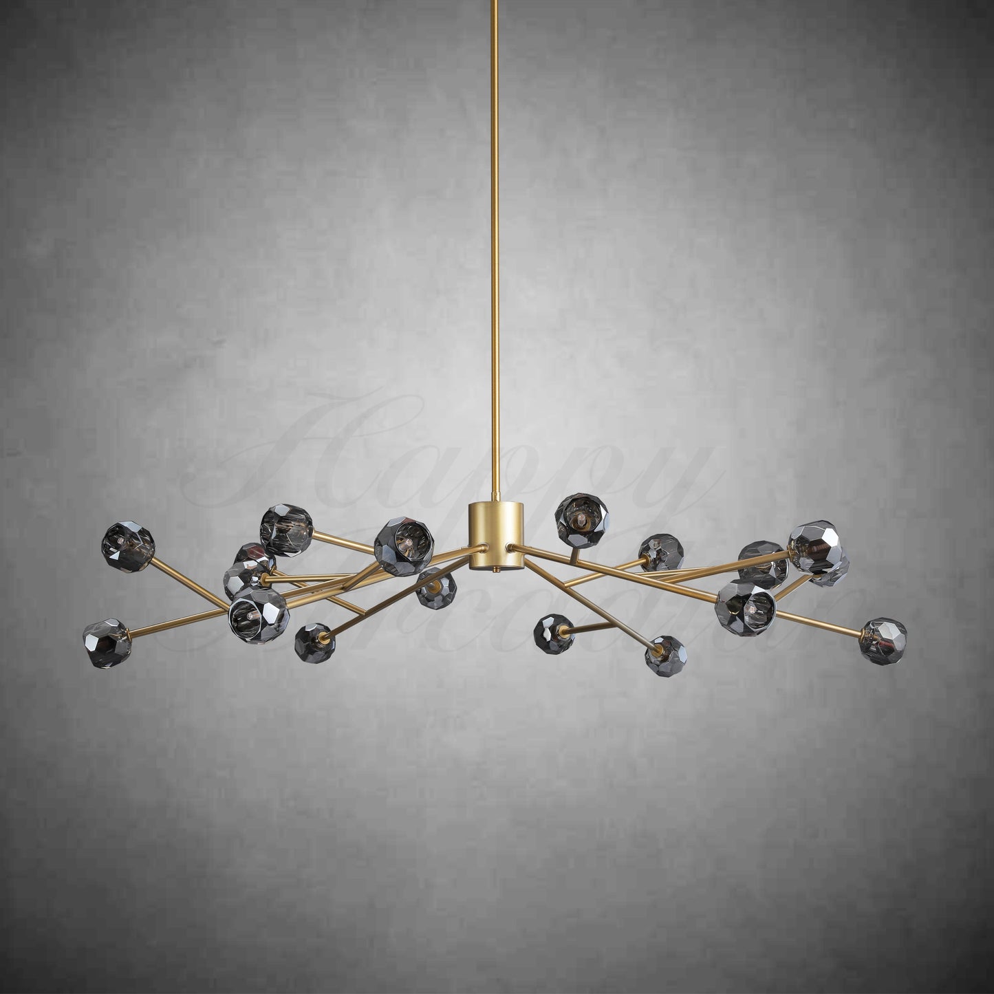 xinyue Lighting  De Smoke Crystal Round Chandelier 60"
