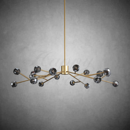 xinyue Lighting  De Smoke Crystal Round Chandelier 60"