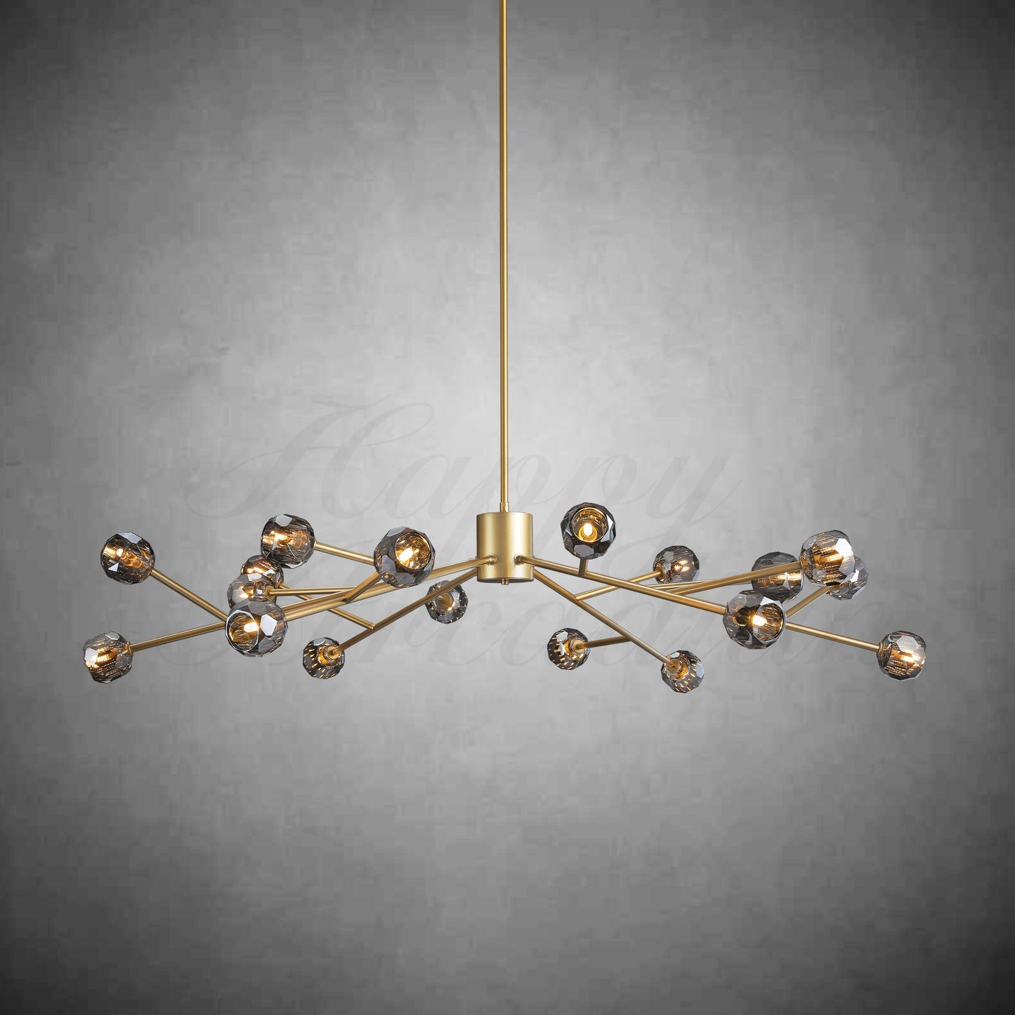 xinyue Lighting  De Smoke Crystal Round Chandelier 60"