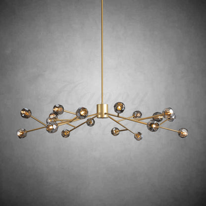 xinyue Lighting  De Smoke Crystal Round Chandelier 60"