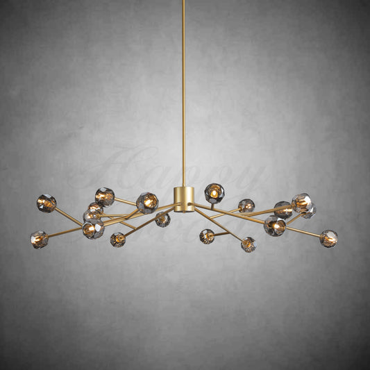 xinyue Lighting Bola De Clear Crystal Round Chandelier 60"