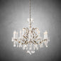 XINYUE Rococo Iron & Crystal Round Chandelier 33''