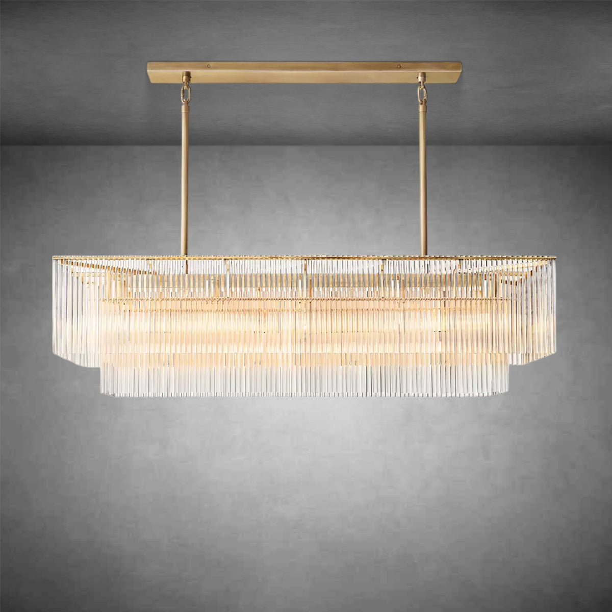 XINYUE Amadeo Rectangular Chandelier 54'' for living room