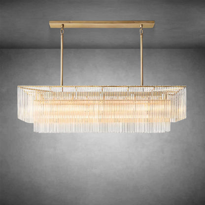 XINYUE Amadeo Rectangular Chandelier 54'' for living room