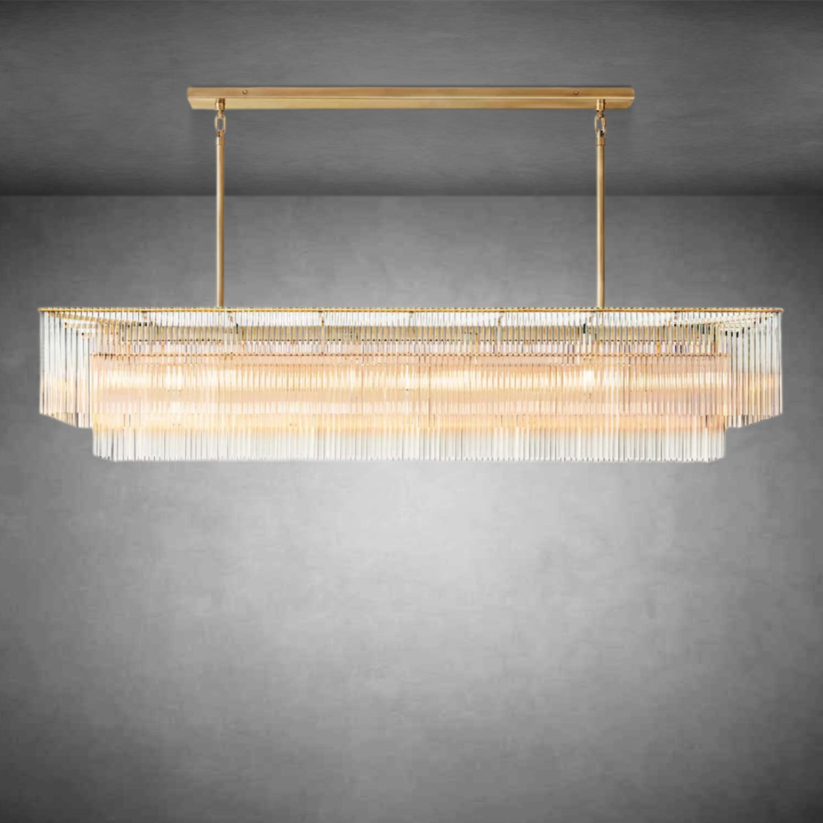 XINYUE Amadeo Rectangular Chandelier 72''