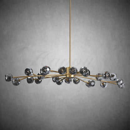 xinyue Lighting  De Smoke Crystal Round Chandelier 60"