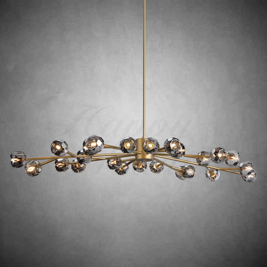 xinyue Lighting  Bola De Clear Crystal Round Chandelier 72"