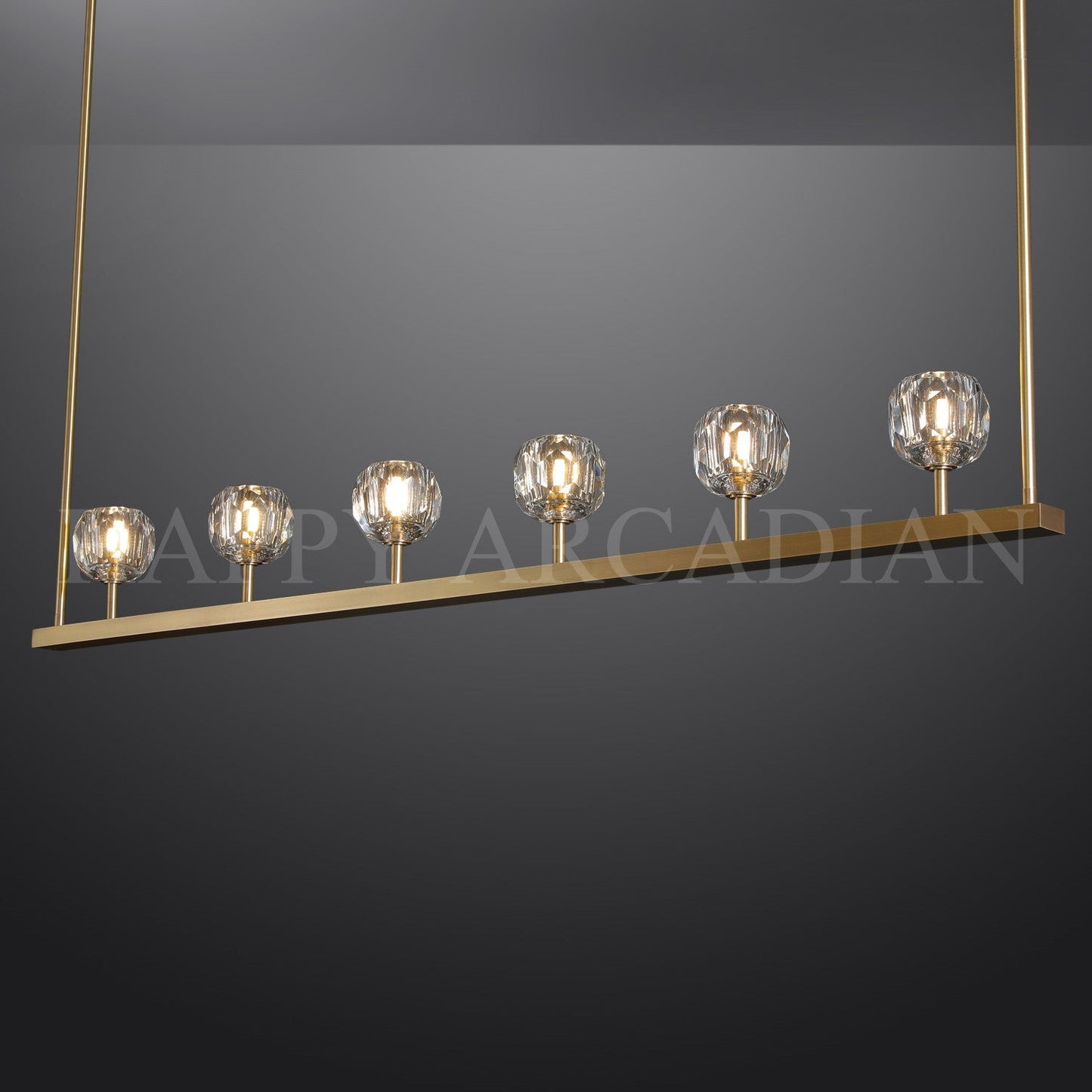 xinyue Lighting Bola De Modern Cristal Crystal Linear Chandelier 60"