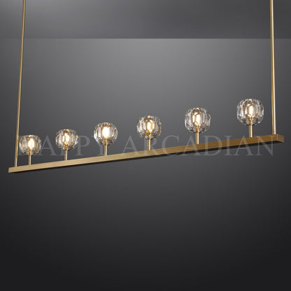 xinyue Lighting Bola De Modern Cristal Crystal Linear Chandelier 60"