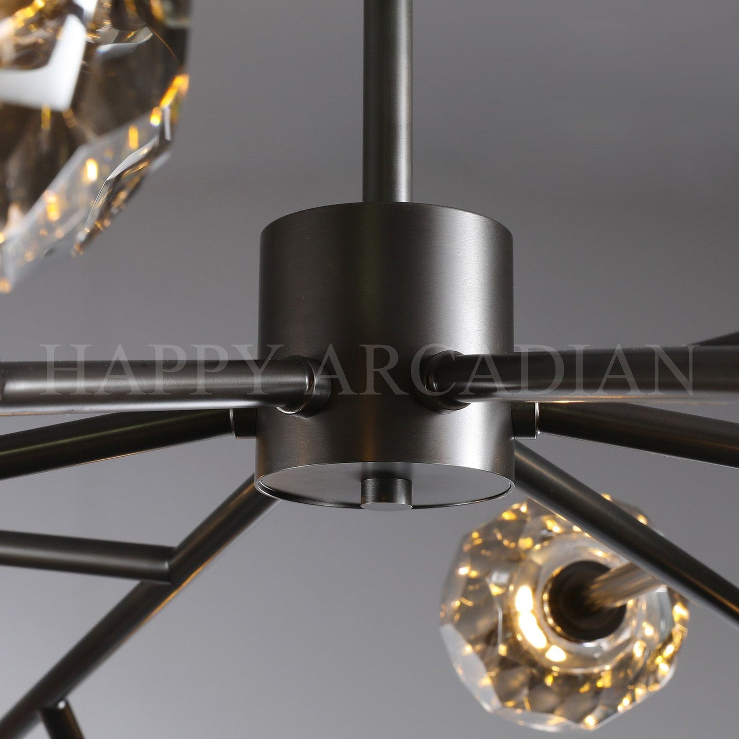 xinyue Lighting  De Smoke Crystal Round Chandelier 60"
