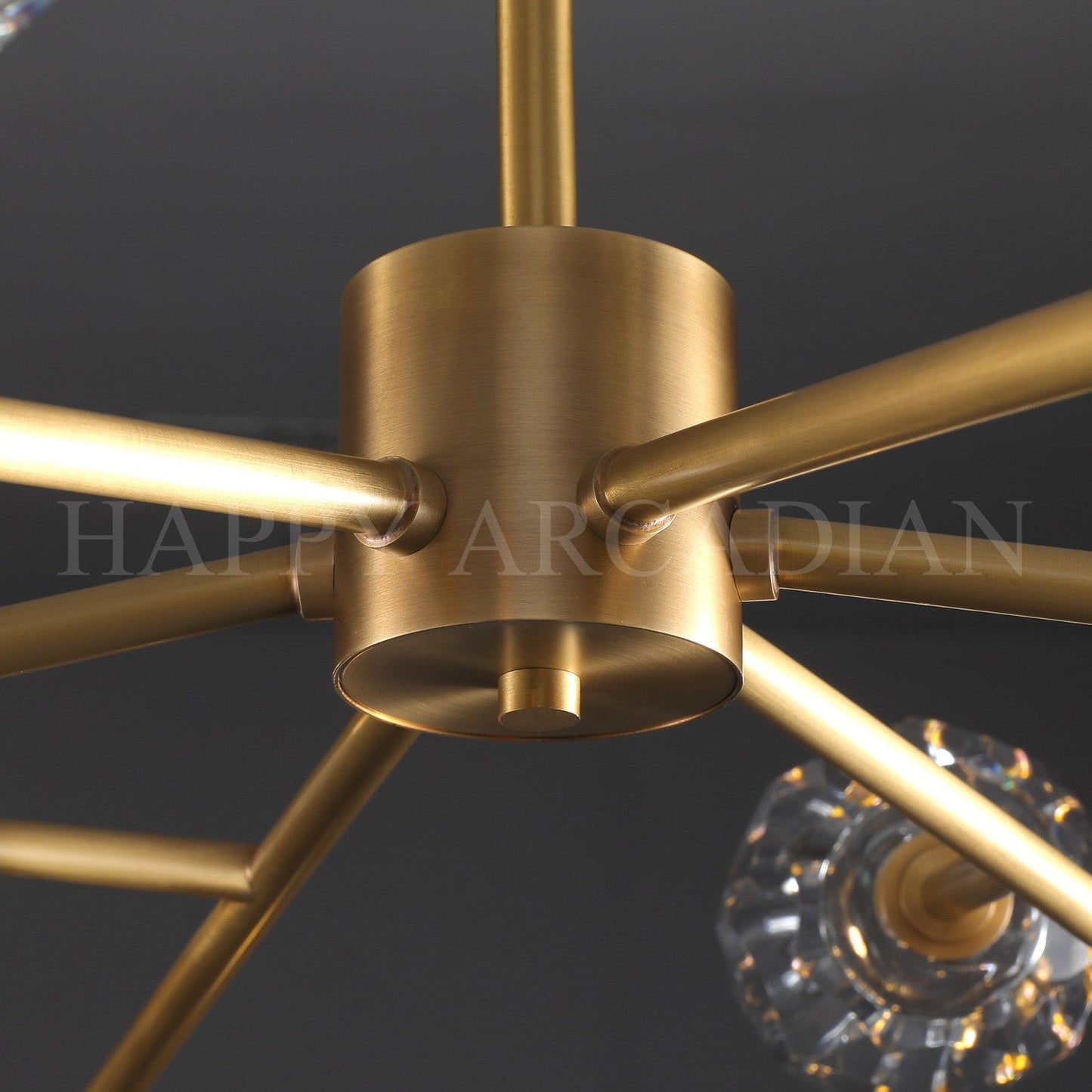 XINYUE Bola De Clear Crystal Round Chandelier 48"