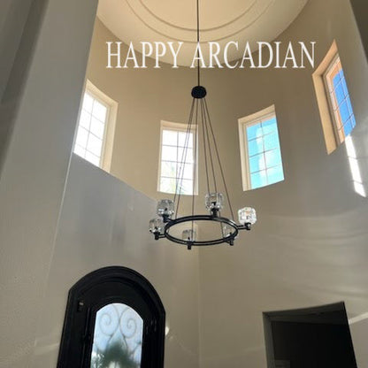 Maelis Round Chandelier 48" for Living Room, Bedroom, Dining Table