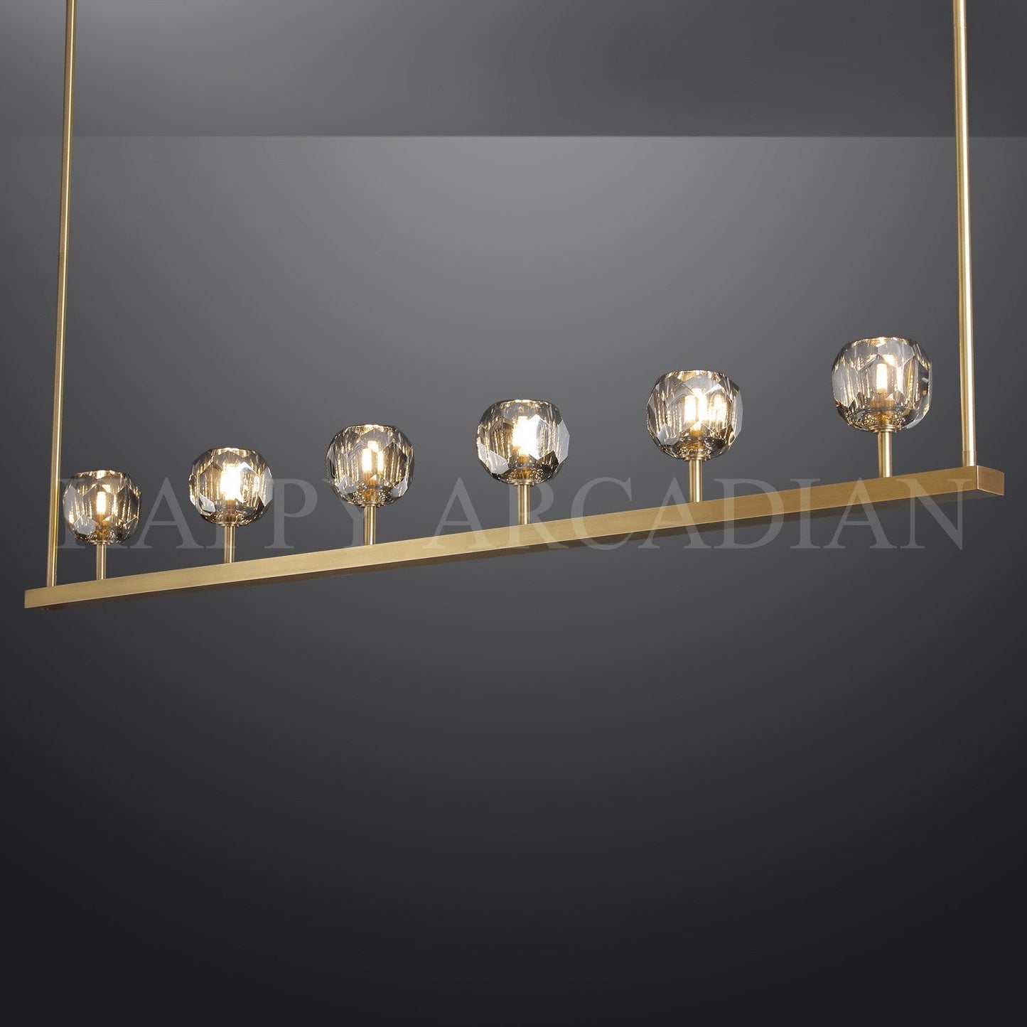 xinyue Lighting Bola De Modern Cristal Crystal Linear Chandelier 60"