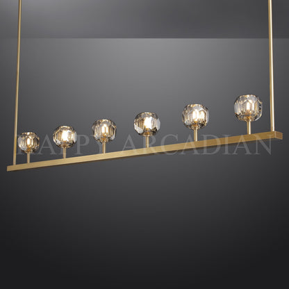 xinyue Lighting Bola De Modern Cristal Crystal Linear Chandelier 60"