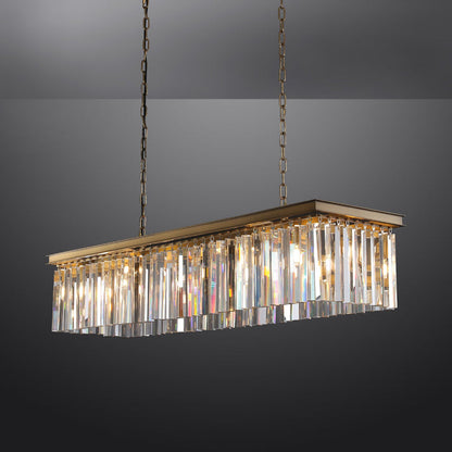 Miria K9 Crystal Rectangular Chandelier 49"