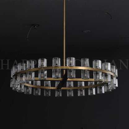xinyue Lighting  Harrison Crystal Round Vintage Candle Chandelier 36" Dining Room