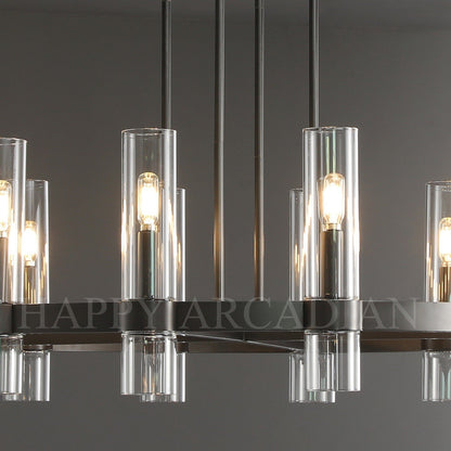 xinyue Lighting Rebecca Round Chandelier 36″, 12-Lights