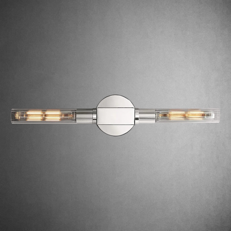 HA Candlestick Glass Wall Sconce for Bedroom