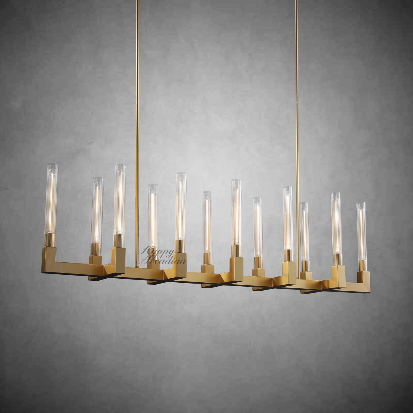 XINYUE Candlestick Linear Chandelier Lighting 55'' 67"