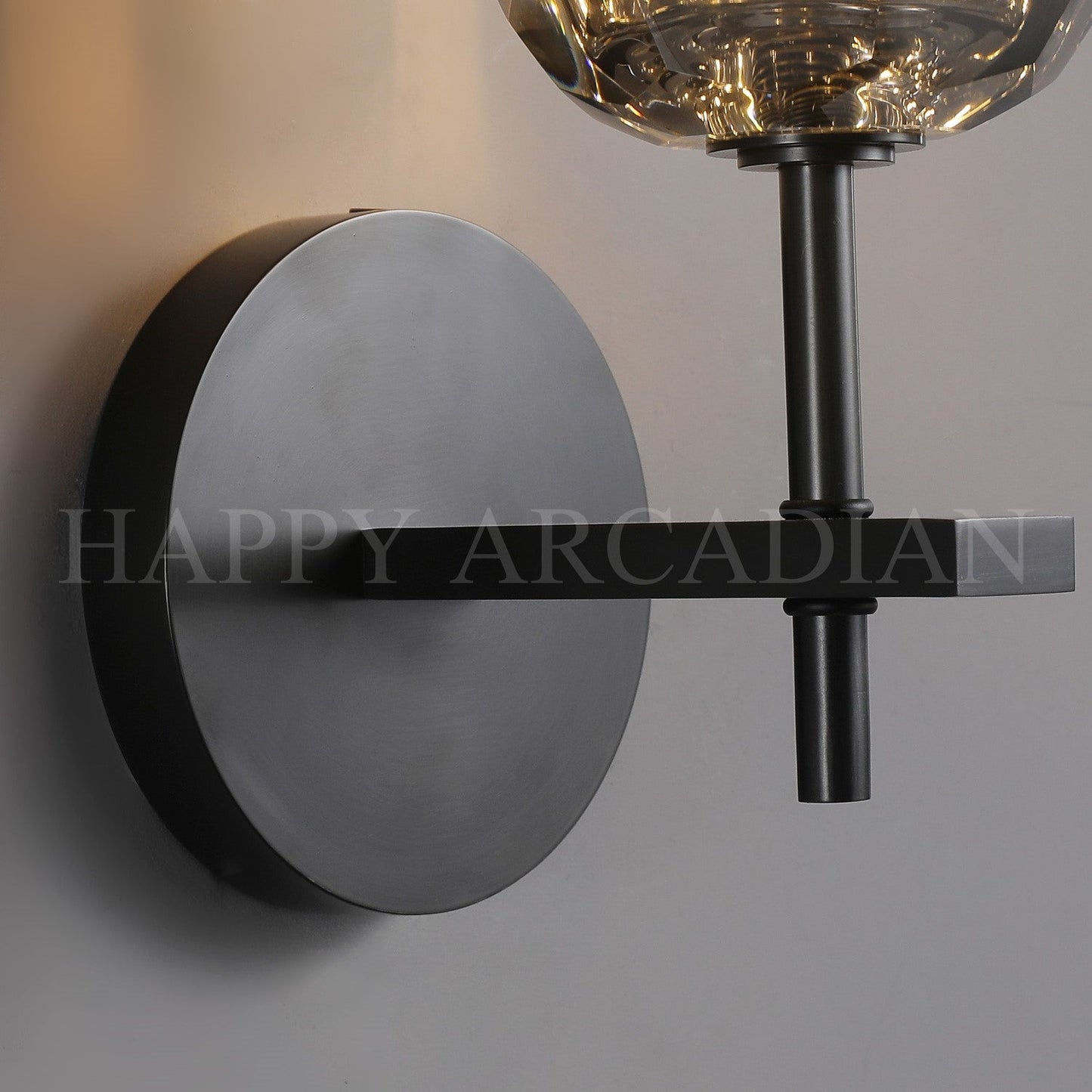 xinyue Lighting Bola De Short Style Smoke Crystal Wall Sconces