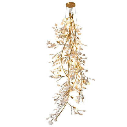 Gliss Ginkgo Staircase Long Branch Chandelier