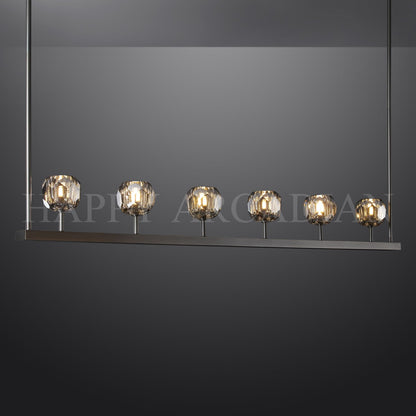 xinyue Lighting Bola De Modern Cristal Crystal Linear Chandelier 60"