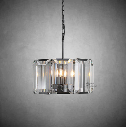 xinyue Lighting Crystal Round Chandelier for Living Room Bedroom Dining Room