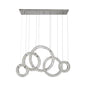 5 Hoop Crystal Progression Chandelier // Chrome