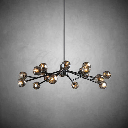 xinyue Lighting  Bola De Smoke Crystal Round Chandelier 48"