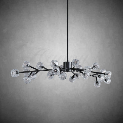 xinyue Lighting Bola De Clear Crystal Round Chandelier 60"