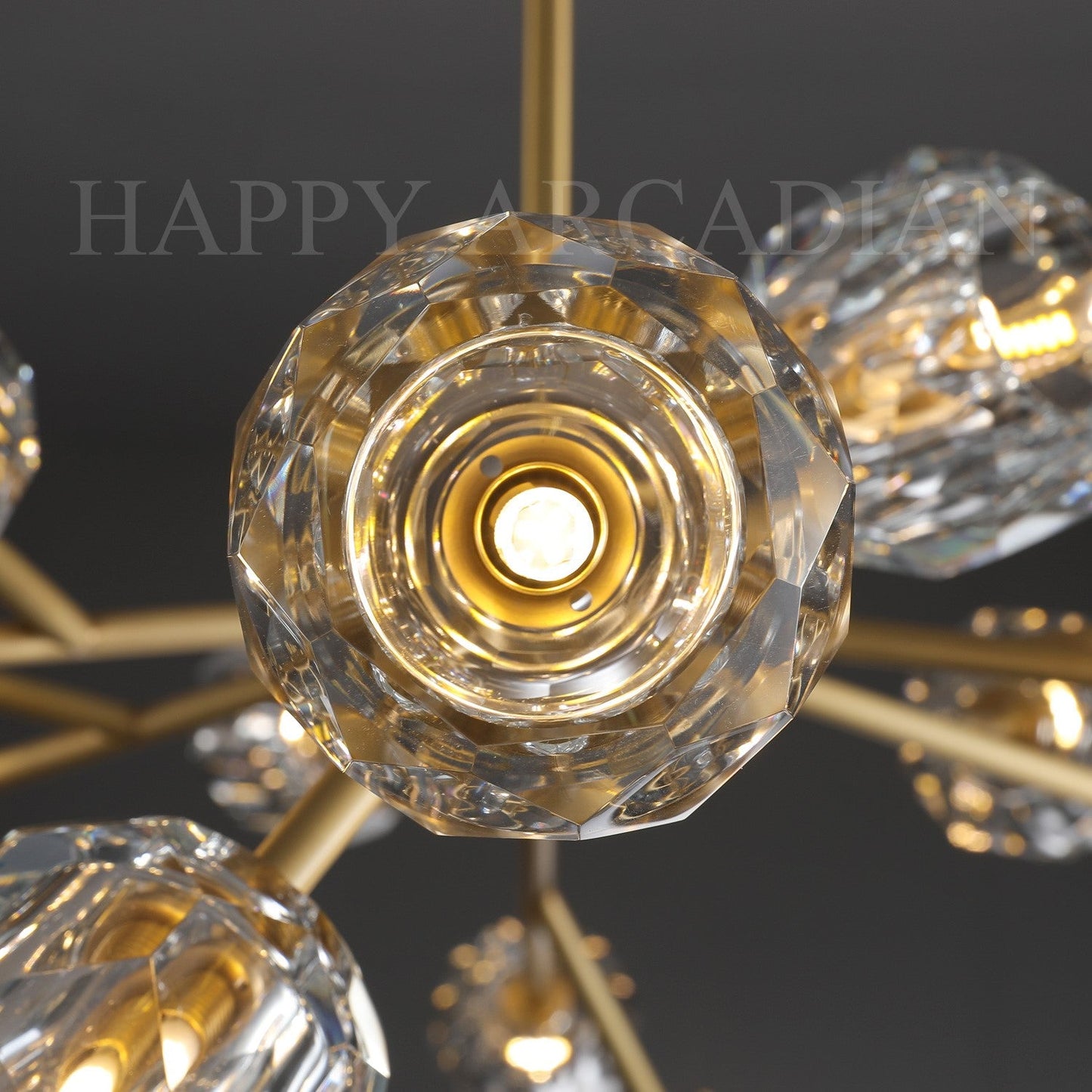 xinyue Lighting Bola De Clear Crystal Round Chandelier 60"